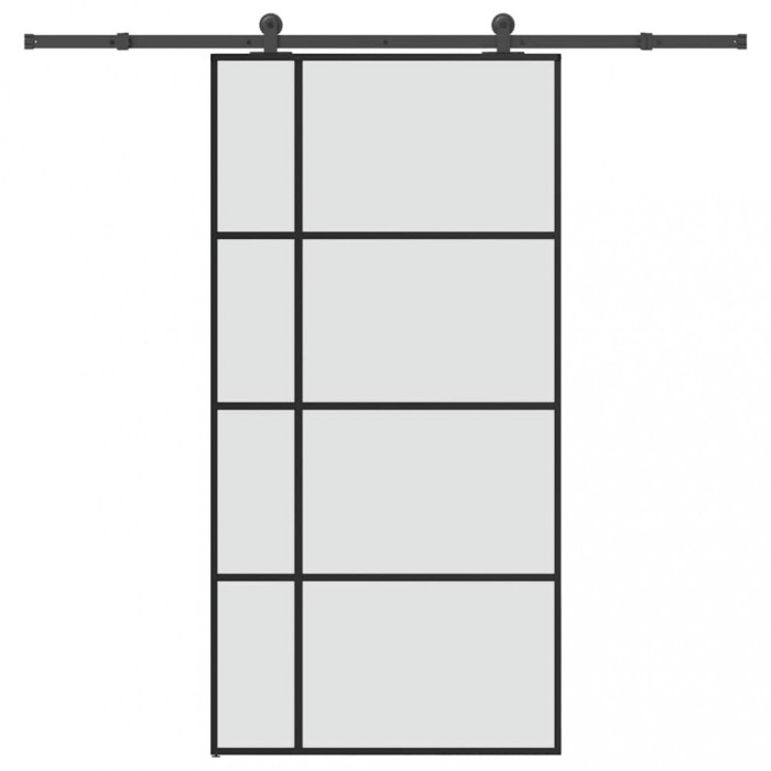 vidaXL Ușă glisantă cu set feronerie 102,5x205 cm sticlă ESG/aluminiu