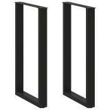 vidaXL Picioare de masă de bar &icirc;n formă de U, 2 buc., negru, 60 x (100-101) cm, oțel 4013236