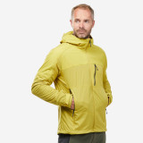 Geacă Protecție v&acirc;nt Softshell Trekking la munte MT900 WINDWARM Galben Bărbați