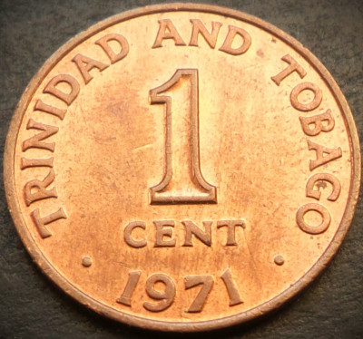 Moneda exotica 1 CENT - TRINIDAD TOBAGO, anul 1971 *cod 3516 = A.UNC foto