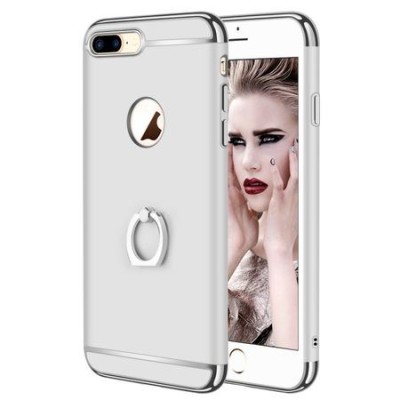 Husa telefon Apple Iphone 8 Plus Ultrasubtire Lux Silver Matte S Ring foto