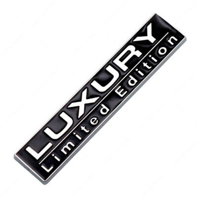 Emblema auto metalica luxury, reliefata 3d, dimensiune 7,5 x 1,5 cm foto