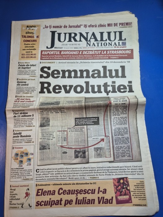 ziarul jurnalul national 10 martie 2004 - piturca,ion becali,cristi borcea,monica dascalu