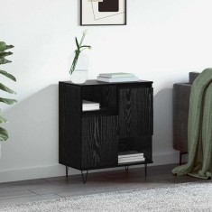 vidaXL Bufet Stejar negru 60 x 35 x 70 cm Lemn compozit