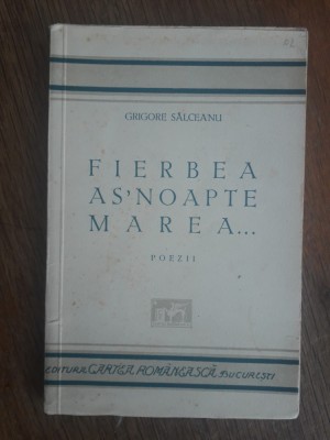 Fierbea as&amp;#039;noapte marea... - Grigore Salceanu, autograf,1933 / R2P1F foto