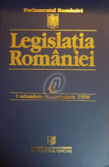 Legislatia Romaniei, 1 octombrie-31 decembrie 1998, vol. 4 foto