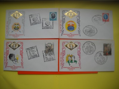 HOPCT PLIC FDC S NR 342 SET 5 FDC -CONGRESUL EUCARISTIC NATIONAL PESCARA 1977 ITALIA -NECIRCULAT foto