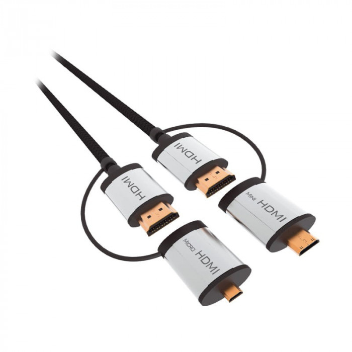 Cablu HDMI, versiune 1.4, 1.5 m, adaptor C