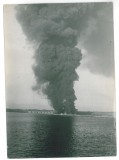 1036 CONSTANTA, Fire at the fuel depot - old PC, real PHOTO (17/12 cm) - used