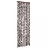 Cumpara ieftin Perdea pentru insecte, maro si alb, 56x200 cm, chenille