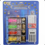 Cumpara ieftin Joc cu bani specimen pentru copii, casier, educatie financiara, card bancar, moneda RON, 3 ani+