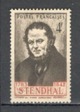 Franta.1942 100 ani moarte Stendahl-scriitor SF.84, Nestampilat
