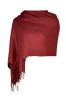 Esarfa tip sal din casmir, grena, 180x70 cm, Marime universala