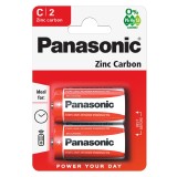 Baterii Panasonic C R14 1.5V Zinc Carbon, blister 2 bucati