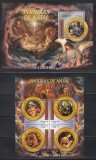 Guineea Bissau 2011 - Picturi Raphael, Botticelli, da Vinci, s.a., Colita + Bloc, Cota 16.50 EURO, MNH