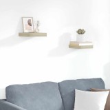 VidaXL Rafturi perete suspendate, 2 buc., stejar, 23x23,5x3,8 cm, MDF 323866