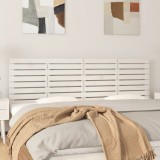 VidaXL Tăblie de pat pentru perete, alb, 206x3x63 cm, lemn masiv pin