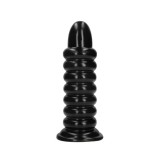Dop Anal Spiral Force cu Ventuza, PVC, Negru, 26 cm