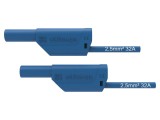 Cablu de masurare SCH&Uuml;TZINGER 32A, Mufa banana 4mm, Lungime 2m, Sectiune 2.5 mm&sup2;, CAT III 1000V, PVC