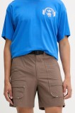 adidas Originals pantaloni scurți Essentials culoarea maro, JW1081