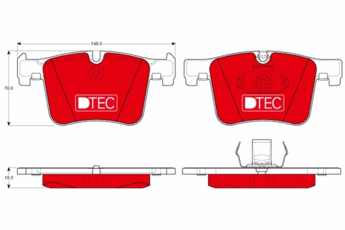 TRW GDB1942DTE DTEC COTEC set placute frana,frana disc
