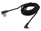 Cablu USB 2.0 unghi bilateral USB A/USB C 2m