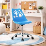 Scaun de birou Artool rotativ albastru, ergonomic, reglabil pe inaltime, cu 5 roti din cauciuc