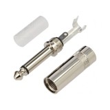 Mufă Jack 6,3mm Mono Tată Argintie