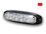 Stroboscop LED Auto Predator X6 Rosu 12V-24V, 18W, 6 LED, Omologat ECE R65/R10, IP67, Auto Speciale Politie Pompieri Ambulanta