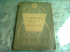 CORURI PUTIN CUNOSCUTE ALE COMPOZITORILOR ROMANI - SUPLIMENT LA REVISTA MUZICA NR.2 foto