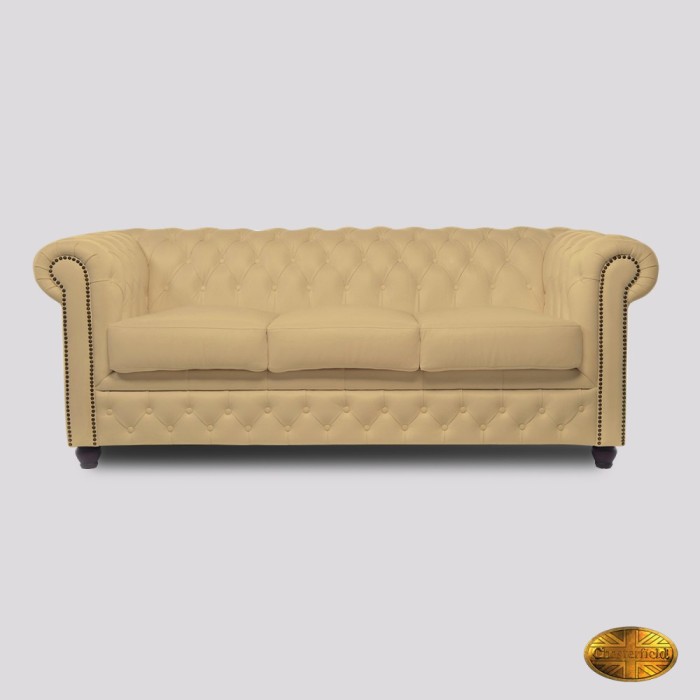 Chesterfield Canapea 3 Locuri Brighton FT Ivoire