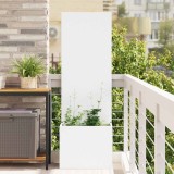 vidaXL Ghiveci de Grădină cu Panou Decorativ Alb 50 x 140 cm