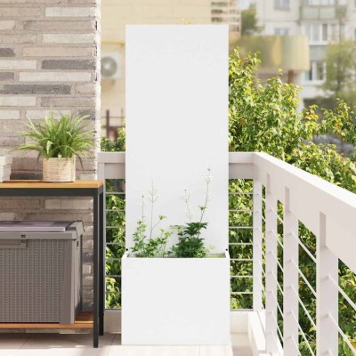 vidaXL Ecran de intimitate pentru grădină Traforaj Alb 50 x 140 cm 876442 foto