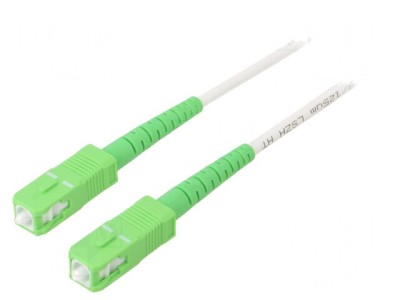 Patch Cord Fibră Optică OS2 SC/APC 3m Alb foto