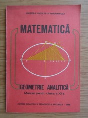 Constantin Udriste, Valeria Tomuleanu - Matematica. Geometrie analitica...