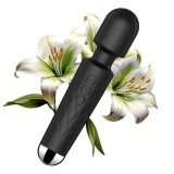 Vibrator Stimulator Haooy, Viteza Reglabila, 20 de Programe Vibratii, 8 Trepte de Viteza, Negru#