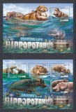 Sierra Leone 2016 - Fauna Marina - HIPOPOTAMI - BL + KB - MNH, Nestampilat