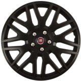 Set 4 Capace Roti 15 inchi (R15) Dakar Negru, Compatibile Cu Fiat