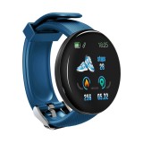 Cumpara ieftin Ceas Smartwatch Techstar&reg; D18, 1.3inch OLED, Bluetooth 4.0, Monitorizare Tensiune, Puls, Oxigenarea Sangelui, Waterproof IP65, Albastru