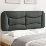 VidaXL Pernă pentru tăblie de pat, gri &icirc;nchis, 140 cm, material textil