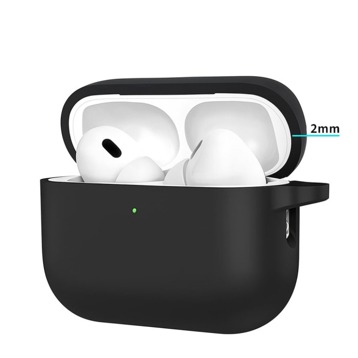 Husa protectie casti wireless, THD, compatibila Apple Airpods Pro 3, neagra