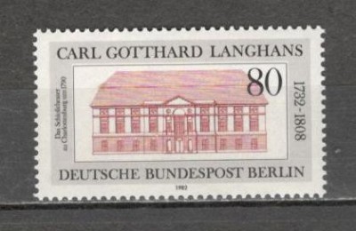 Berlin.1982 250 ani nastere C.G.Langhans-arhitect SB.912 foto