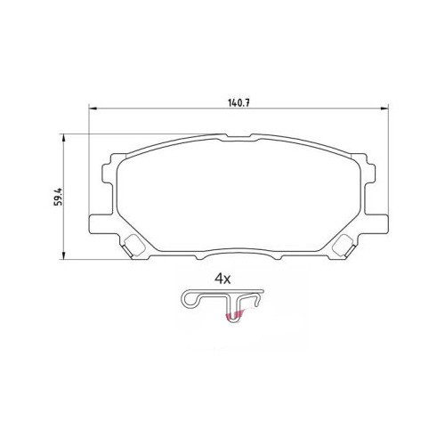 Placute frana fata Lexus Rx (Mhu3, Gsu3, Mcu3), 02.2003-12.2008, marca SRLine S70-0557