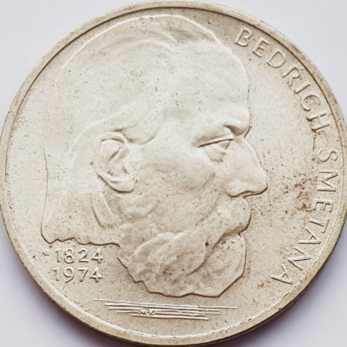 582 Cehoslovacia 100 Korun 1974 Bedřich Smetana km 82 argint
