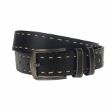 Curea barbati, casual-eleganta, din piele ecologica, latime 3.5 cm, negru - CK144N, CK LEATHER