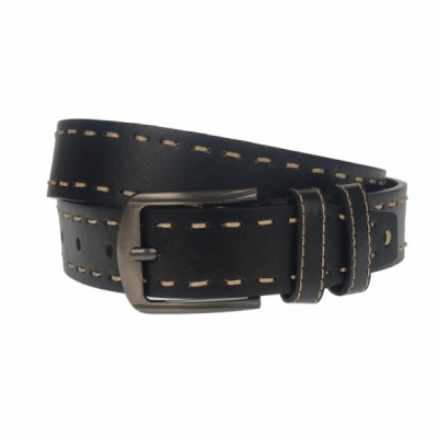 Curea barbati, casual-eleganta, din piele ecologica, latime 3.5 cm, negru - CK144N foto