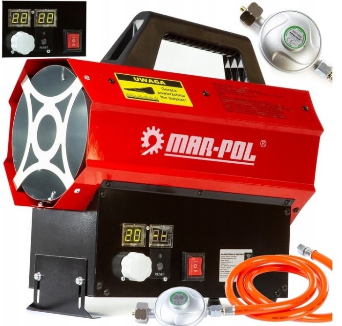 🔥 &Icirc;ncălzitor pe gaz Tun pe GPL 30 kW cu afișaj LCD și termostat &ndash; XM80929