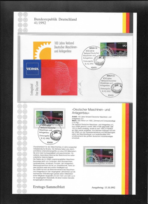 Germania FDC 41.1992