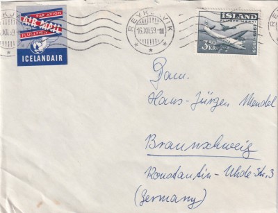 FILATELIE TEMATICA - PLIC ISLANDA TEMATICA AVIATIE AIRMAIL foto
