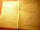 Program Teatrul Armatei stagiunea 1950-1951 piesa Fantana Turmelor